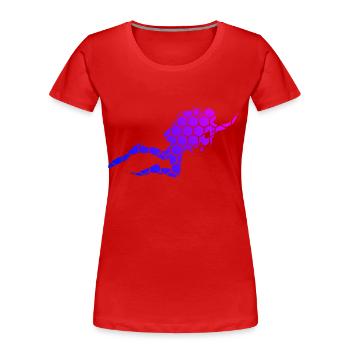 Plongeur plongeur - T-shirt bio Premium Femme - rouge - Devant - Mia (176cm)