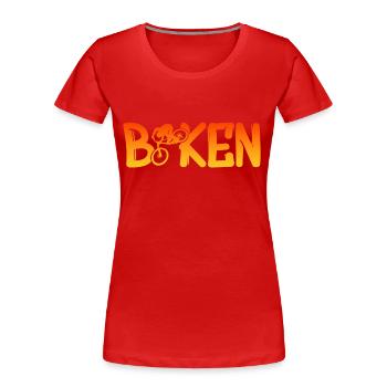Fahrrad Bike Biker - Frauen Premium Bio T-Shirt - Rot - Vorne - Mia (176cm)
