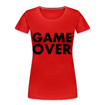 Game over - Women's Premium Organic T-Shirt - red - Front - Mia (176cm)