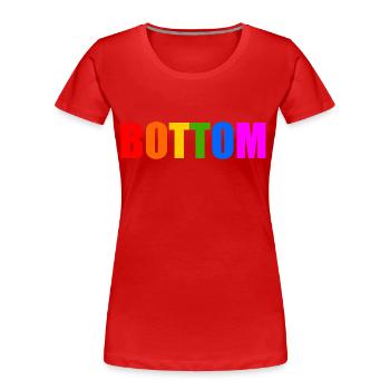 Bottom - Frauen Premium Bio T-Shirt - Rot - Vorne - Mia (176cm)