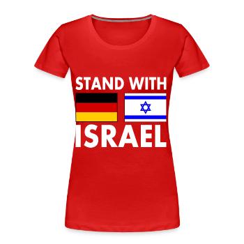 Israel - Frauen Premium Bio T-Shirt - Rot - Vorne - Mia (176cm)