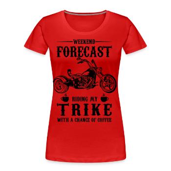Trike - Frauen Premium Bio T-Shirt - Rot - Vorne - Mia (176cm)