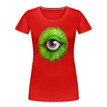 Joie vibrante des kiwis - T-shirt bio Premium Femme - rouge - Devant - Mia (176cm)