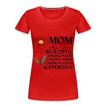Mama - Frauen Premium Bio T-Shirt - Rot - Vorne - Mia (176cm)