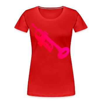 Trompete Damen Trompetenspieler Trompeten Spieler - Frauen Premium Bio T-Shirt - Rot - Vorne - Mia (176cm)