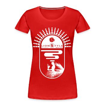 Surferin - Frauen Premium Bio T-Shirt - Rot - Vorne - Mia (176cm)