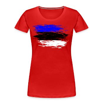 Drapeau de l’Estonie utilisé - T-shirt bio Premium Femme - rouge - Devant - Mia (176cm)