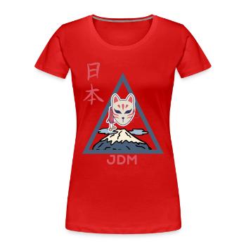 JDM Fan - Frauen Premium Bio T-Shirt - Rot - Vorne - Mia (176cm)