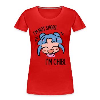 Lustiges Chibi - Frauen Premium Bio T-Shirt - Rot - Vorne - Mia (176cm)