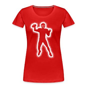 American Football Players Men's Football - Women's Premium Organic T-Shirt - red - Front - Mia (176cm)