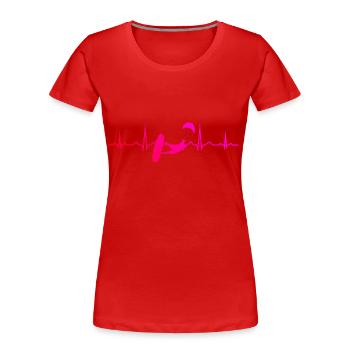 Kite Hommes Kitesurf Femmes Kitesurfer Kitesurfer Kitesurfin - T-shirt bio Premium Femme - rouge - Devant - Mia (176cm)