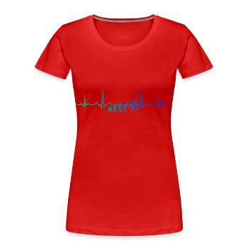 Paddeltennis Schlägersport Paddle Court Paddle Ten - Frauen Premium Bio T-Shirt - Rot - Vorne - Mia (176cm)