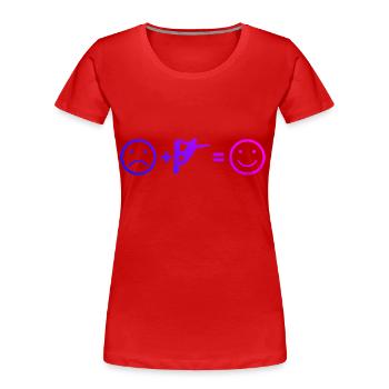 Winter Sports Women Snowboard Snowboarder Men - Women's Premium Organic T-Shirt - red - Front - Mia (176cm)