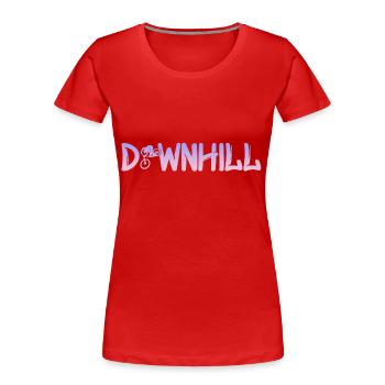 Downhill - Frauen Premium Bio T-Shirt - Rot - Vorne - Mia (176cm)