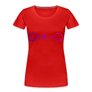 Salibandy Hockey féminin Floorball Innebandy - T-shirt bio Premium Femme - rouge - Devant - Mia (176cm)