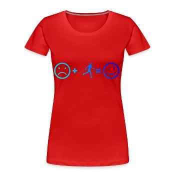 Nordic Walking Walken Damen Walker Walking - Frauen Premium Bio T-Shirt - Rot - Vorne - Mia (176cm)