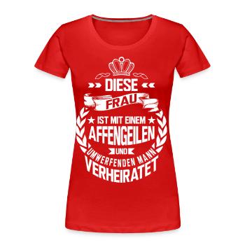 Verheiratetbbbb - Frauen Premium Bio T-Shirt - Rot - Vorne - Mia (176cm)