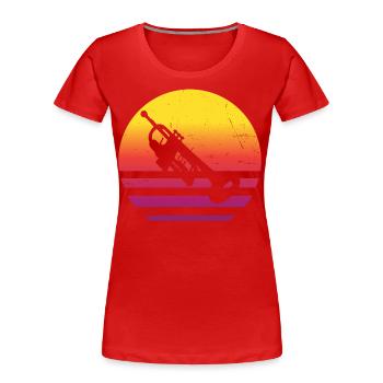 Trompeter Trompeten Spieler Herren Damen - Frauen Premium Bio T-Shirt - Rot - Vorne - Mia (176cm)