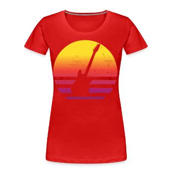 Guitar Herren Gitarrist Gitarre Guitar Player - Frauen Premium Bio T-Shirt - Rot - Vorne - Mia (176cm)