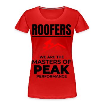 Roofer Roofing Roof Repair Mechanic Contractor - Women's Premium Organic T-Shirt - red - Front - Mia (176cm)
