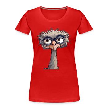 Bouquet grognant - T-shirt bio Premium Femme - rouge - Devant - Mia (176cm)