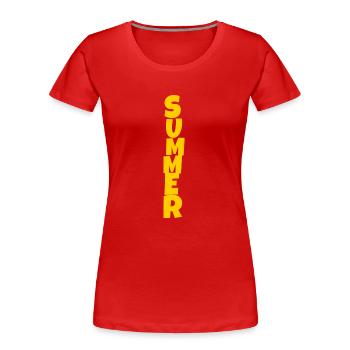 summer - Frauen Premium Bio T-Shirt - Rot - Vorne - Mia (176cm)