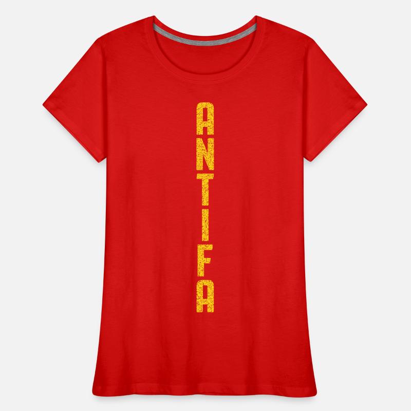 Antifa Vertical T-shirt bio Premium Femme