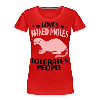 Sand puppy - Women's Premium Organic T-Shirt - red - Front - Mia (176cm)