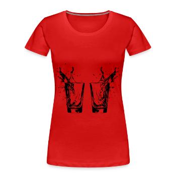 Tequila Glass Cheers Party - T-shirt bio Premium Femme - rouge - Devant - Mia (176cm)