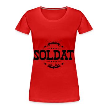 Soldat Beruf - Frauen Premium Bio T-Shirt - Rot - Vorne - Mia (176cm)