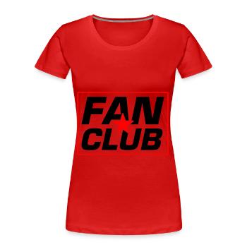 Fan Club - Women's Premium Organic T-Shirt - red - Front - Mia (176cm)