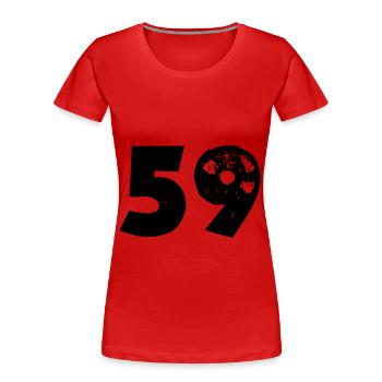 59 Zahl - Frauen Premium Bio T-Shirt - Rot - Vorne - Mia (176cm)