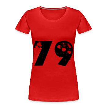 79 Zahl - Frauen Premium Bio T-Shirt - Rot - Vorne - Mia (176cm)