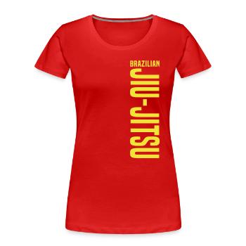 Brazilian Jiu Jitsu T-shirt BJJ Jiu-Jitsu - Frauen Premium Bio T-Shirt - Rot - Vorne - Mia (176cm)
