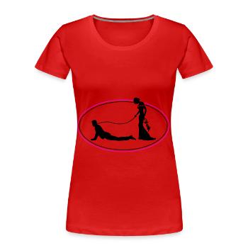 Hochzeit Brautpaar Leine - Frauen Premium Bio T-Shirt - Rot - Vorne - Mia (176cm)