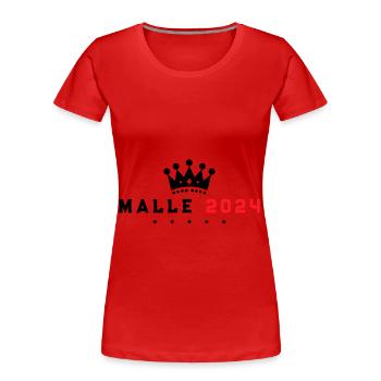 Malle 2024 Krone Vacances - T-shirt bio Premium Femme - rouge - Devant - Mia (176cm)