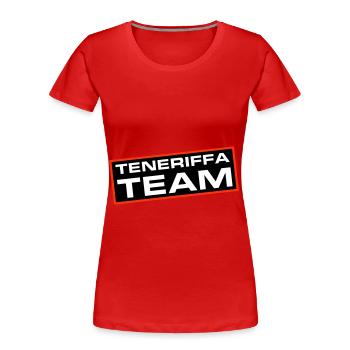 Teneriffa Team - Frauen Premium Bio T-Shirt - Rot - Vorne - Mia (176cm)
