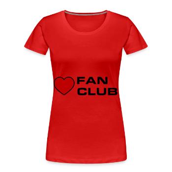 Fan Club - Frauen Premium Bio T-Shirt - Rot - Vorne - Mia (176cm)