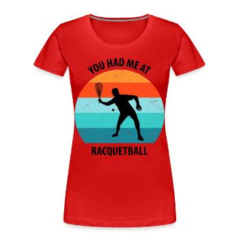 Racqueetball - T-shirt bio Premium Femme - rouge - Devant - Mia (176cm)