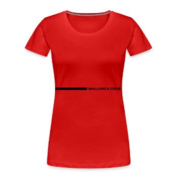 Majorque Équipage - T-shirt bio Premium Femme - rouge - Devant - Mia (176cm)