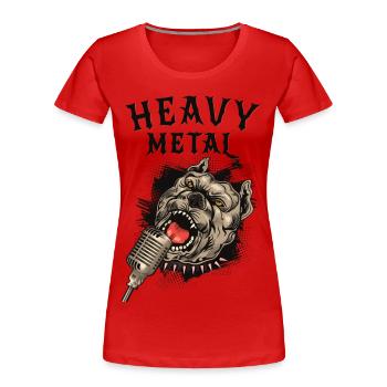 Musique Heavy Metal - T-shirt bio Premium Femme - rouge - Devant - Mia (176cm)