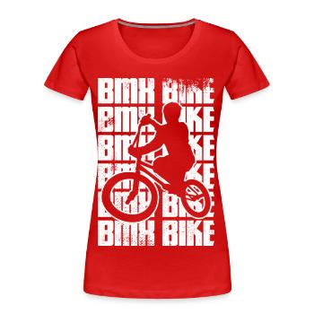 BMX Bike - Frauen Premium Bio T-Shirt - Rot - Vorne - Mia (176cm)