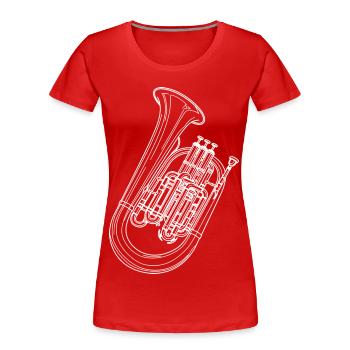 Tuba - Frauen Premium Bio T-Shirt - Rot - Vorne - Mia (176cm)