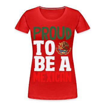 Mexiko Stolz & Heimat Mexikaner Mexico Flagge - Frauen Premium Bio T-Shirt - Rot - Vorne - Mia (176cm)