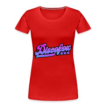 Chemise cadeau de danse Discofox - T-shirt bio Premium Femme - rouge - Devant - Mia (176cm)