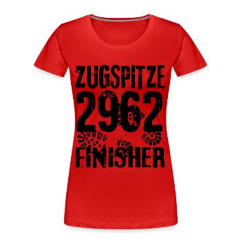 Zugspitze 2962 Finisher Allemagne Alpinisme - T-shirt bio Premium Femme - rouge - Devant - Mia (176cm)