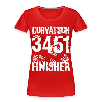 Piz Corvatsch Graubünden Bernina Group Engadin - Women's Premium Organic T-Shirt - red - Front - Mia (176cm)