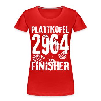 Sasso Piatto Sas Plat Tyrol du Sud Randonneurs - T-shirt bio Premium Femme - rouge - Devant - Mia (176cm)
