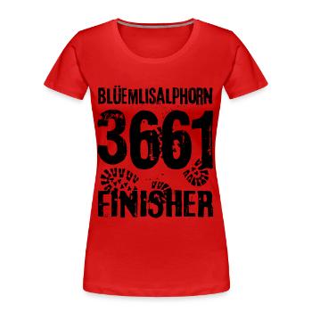 Blüemlisalphorn Blümlisalp Randonnée Oberland bernois - T-shirt bio Premium Femme - rouge - Devant - Mia (176cm)