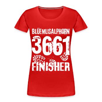 Blüemlisalphorn Blümlisalp Randonnée Oberland bernois - T-shirt bio Premium Femme - rouge - Devant - Mia (176cm)